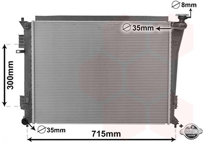 VAN WEZEL Radiaator,mootorijahutus 82002304